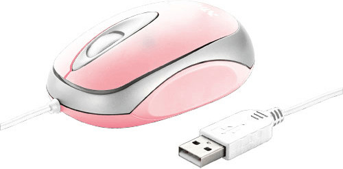 Trust Mini souris de voyage (rose)