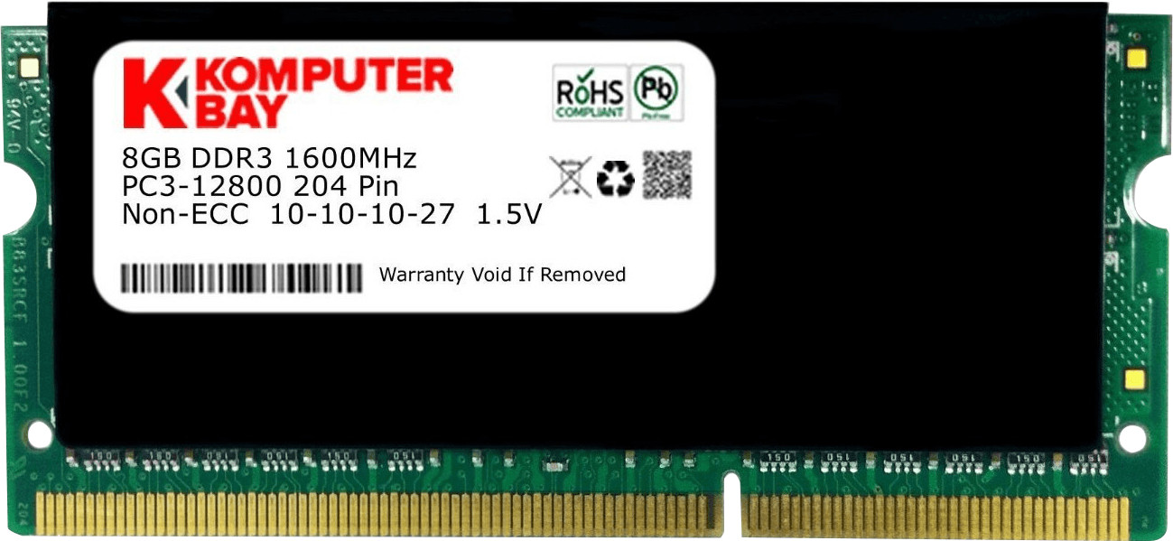 Komputerbay 16Go Kit SO-DIMM DDR3 PC3-12800 CL10
