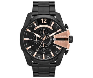 Diesel Mega Chief Orologio Uomo - Cassa 51 Mm, Movimento Ana-Digi, Cinturino In Silicone Nero, Impermeabile 100 M