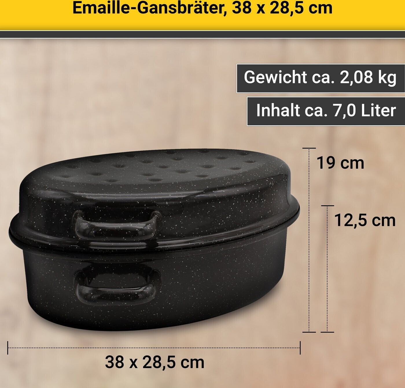 Krüger Gansbräter emailliert 38 cm ab 24,99 € | Preisvergleich bei | Bräter