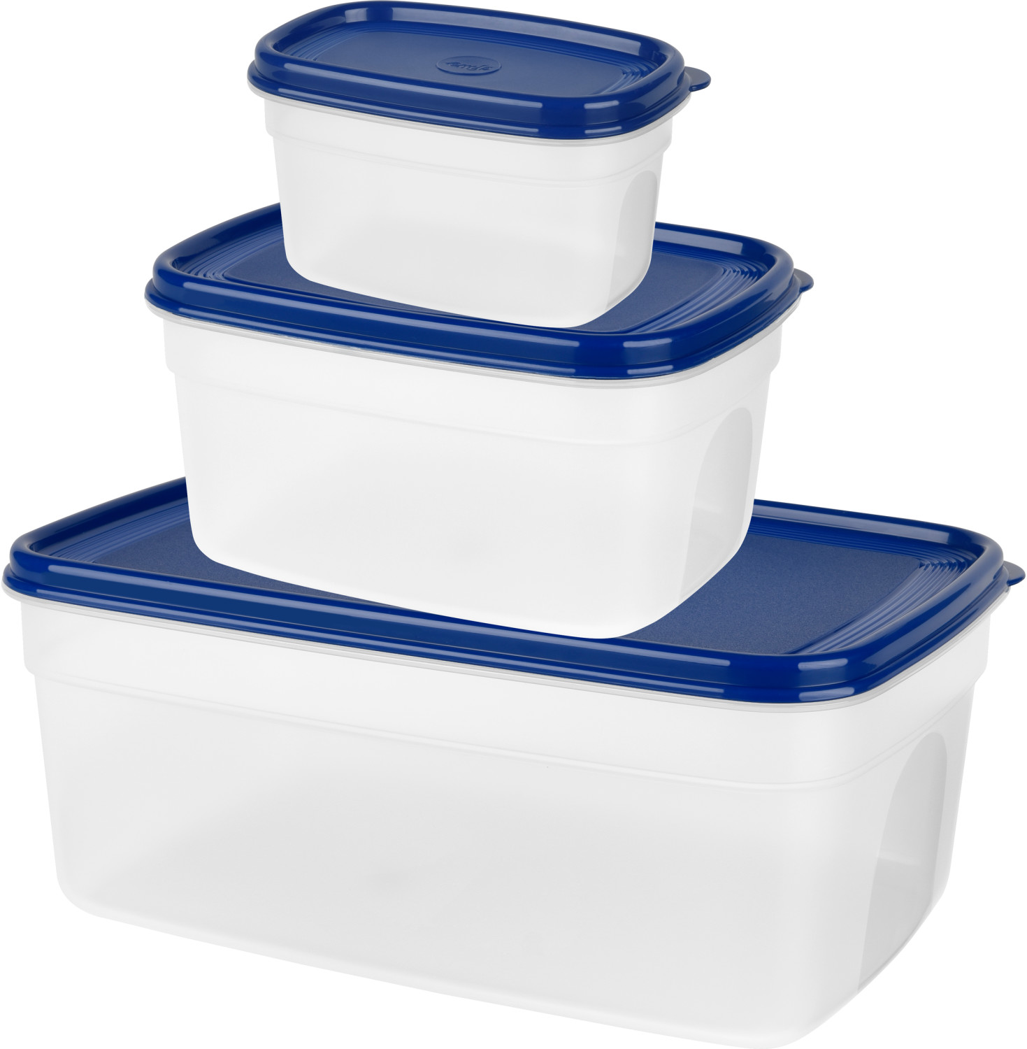 Emsa Superline fresh-keeping box set, angular, 3-piece.