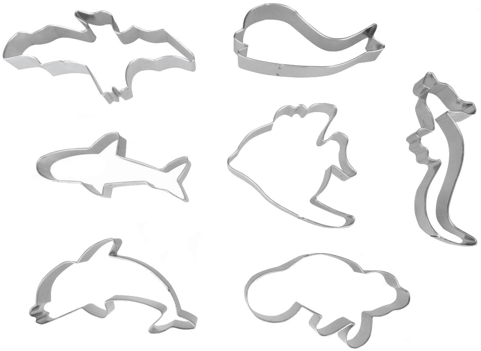 ibili Lot de 7 découpoirs animaux de la mer