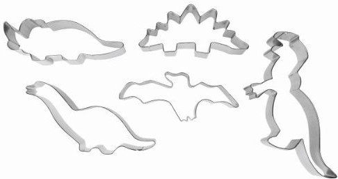 ibili Lot de 5 découpoirs dinosaures