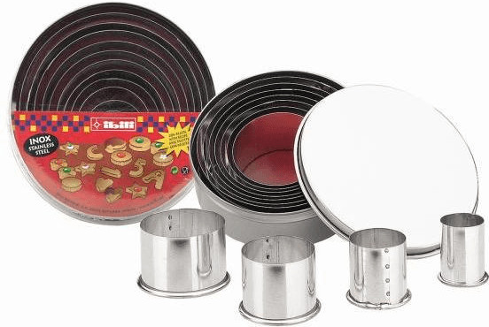 ibili Emporte-pièces arrondi lisse Inox 11 pièces