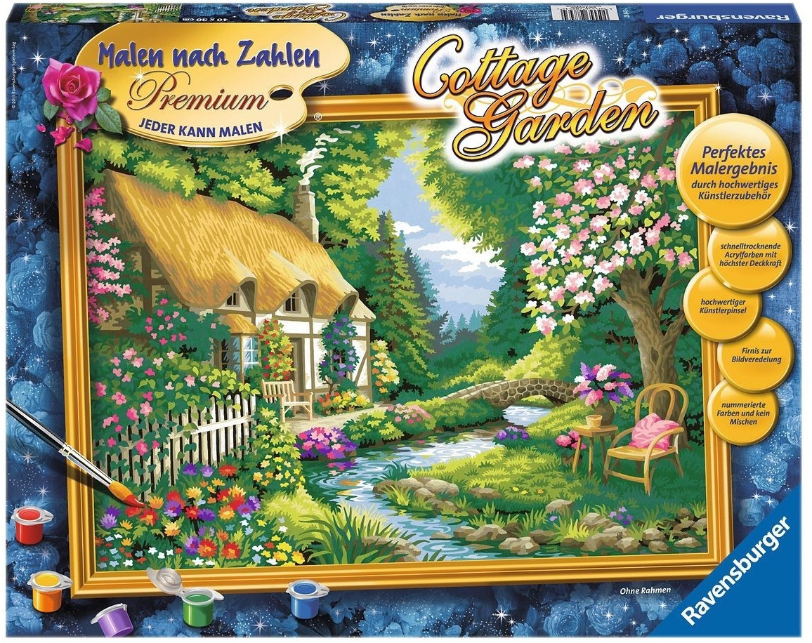 Ravensburger Malen nach Zahlen Premium Cottage Garden ab 38,93 € |  Preisvergleich bei