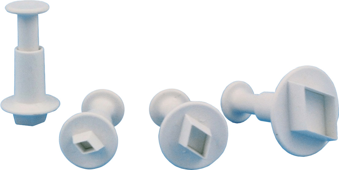 Pme Arts & Craft Cookie Cutter with Ejector Diamond 4 pcs.