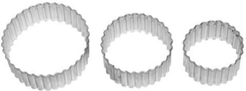 Birkmann Cutter circle ribbed stainless steel 3 pcs. 4-6 cm