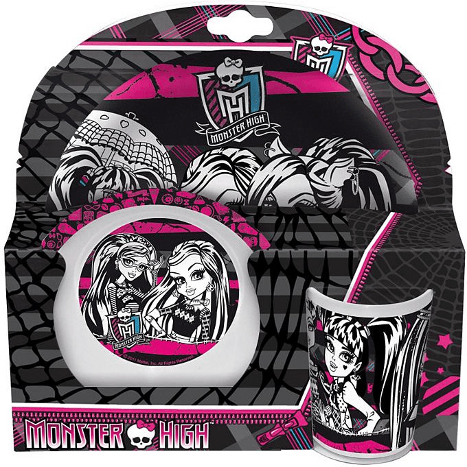 P:os Set de vaisselle Monster High (3 pièces)