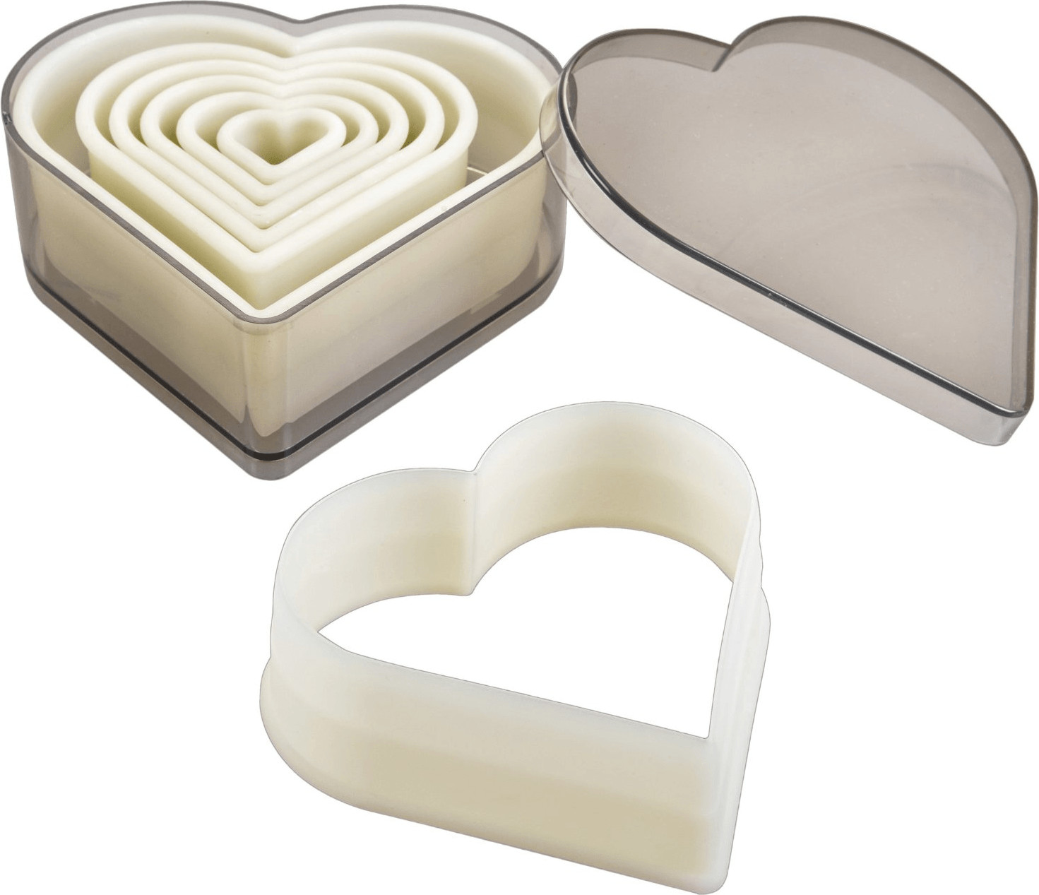 ibili Lot de 7 emporte-pièces coeur lisse
