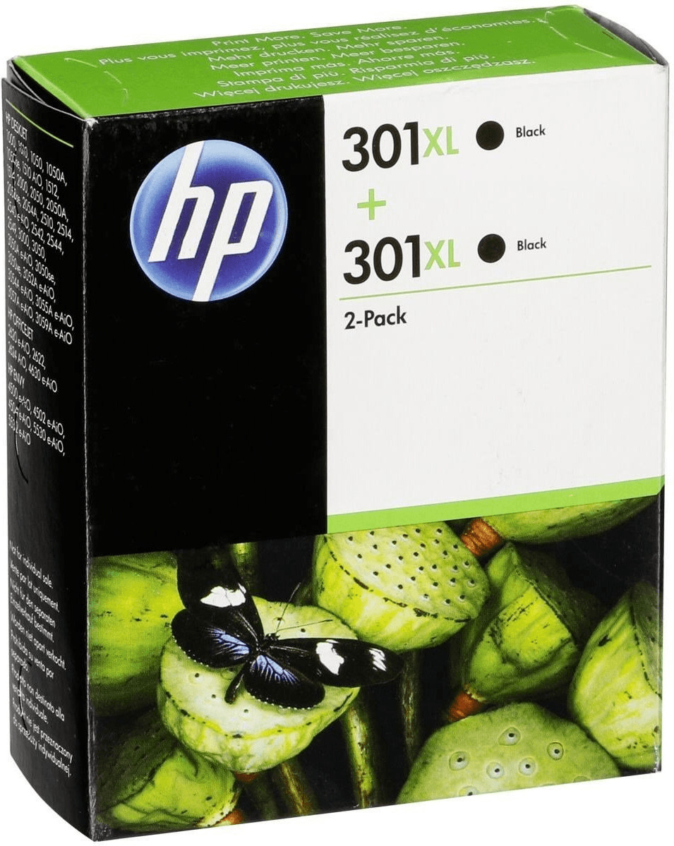 HP Nr. 301XL noir double pack (D8J45AE) au meilleur prix sur
