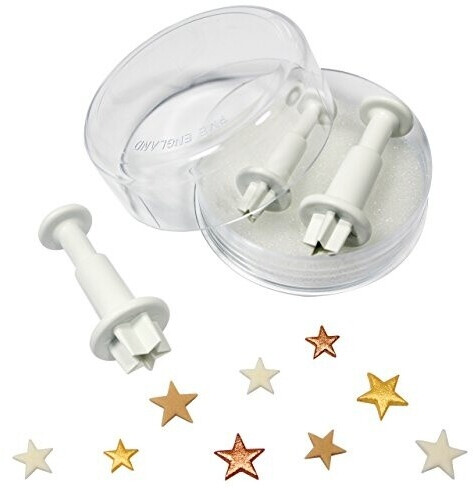 Pme Arts & Craft Cutter with ejector and embossing stars 3 pcs.