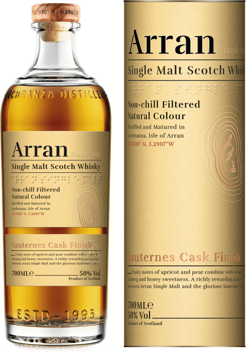 Arran Single Malt Scotch Whisky Sauternes Cask Finish 0,7l 50% ab 49,90 € |  Preisvergleich bei