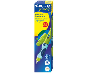 Stylo Plume Pelikan Griffix - Pour Droitiers - Bleu/Vert - Ergonomique - Apprentissage Écriture