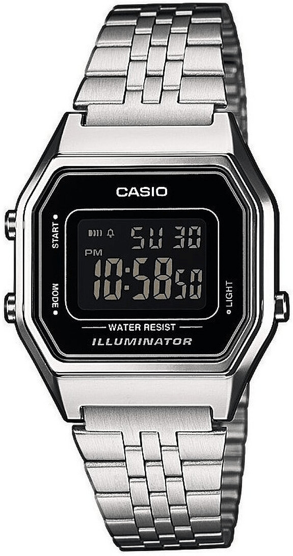 Casio – LA680WEGA – Digitale Mini-Armbanduhr mit schwarzem