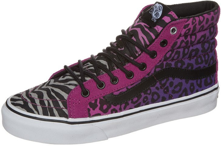Vans Sk8-Hi Slim cheetah zebra fuchsia/grey