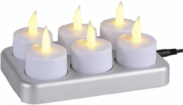 Best Season Jeu de 6 bougies LED T-Light