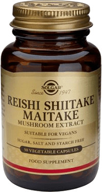 Solgar Extraits de champignons Reishi Shiitake Maitake (50 gélules végétales)