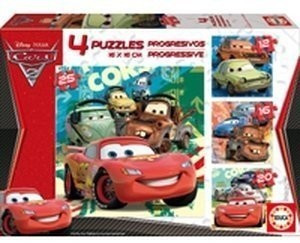 Educa Borrás Cars 2 - Progress (4 Puzzles)