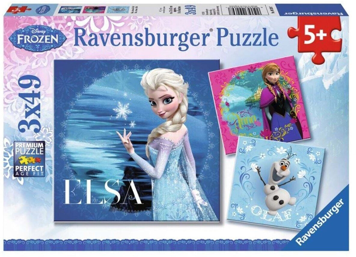 Ravensburger Puzzle Elsa, Anna & Olaf (3 x 49 pièces)