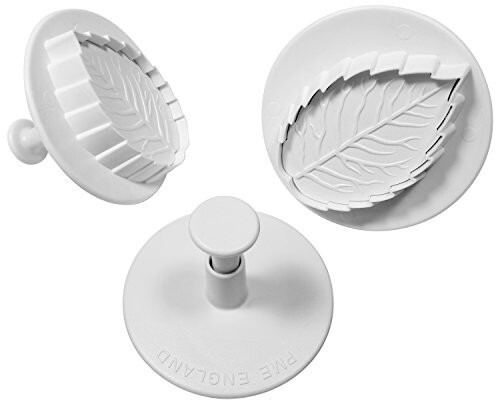 Pme Arts & Craft Lot de 3 Emporte-pièces à poussoir feuilles de rosier nervurées
