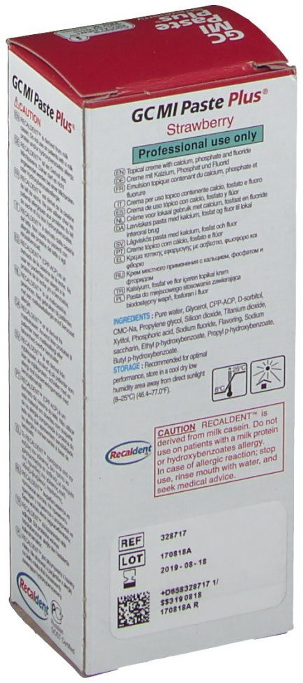 saubere-zaehne - GC MI Paste Plus Recaldent 1 Tube 40 g