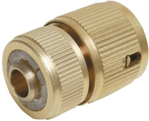 Silverline Brass hose coupling with aqua stop (196506)
