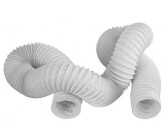2 Schellen für  Klimaanlage Klimagerät Dunstabzugshaube Wäschetrockner Trockner VIOKS Abluftschlauch 125mm 5m Flexibler PVC Schlauch inkl 