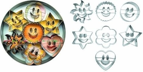 ibili Lot de 7 emporte-pièces étamés sourires
