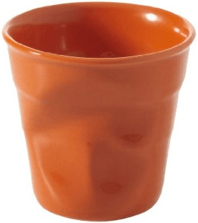 Revol Espresso Crumpled Cup clementine