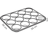 Teglia per muffin con 6 stampini antiaderente in acciaio al carbonio grigio collezione Marble Salter BW02778G 
