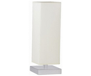 Höhe 35cm E14 Nickel TRIO Tischlampe TOUCH-ME Stoffschirm weiß