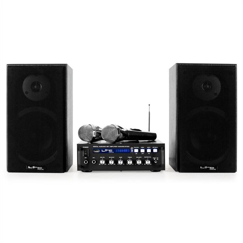 LTC Ensemble karaoké 'Plug & Play' 2 x 75W avec Bluetooth (KARAOKE-STAR4)