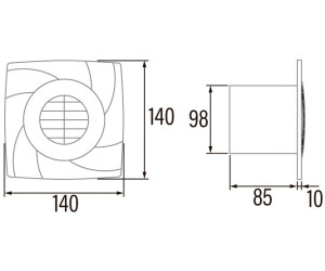 EXTRACTOR BAÑO B-10 TIMER TEMPORIZADOR