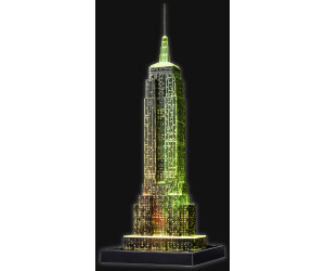 Nuovo/Scatola Originale RAVENSBURGER 12566-3d-Puzzle Empire State Building di notte LED 