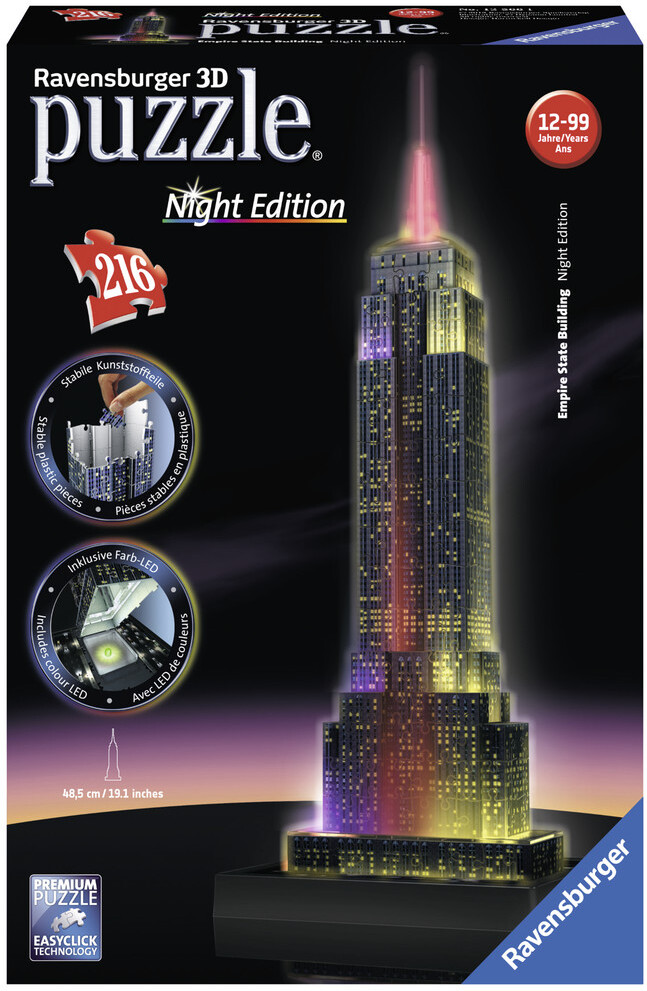 Ravensburger Night Edition Puzzle 3D illuminé Empire State Building