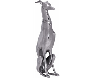 XL Design Skulptur DOG Aluminium 70 cm Figur Hund Windhund Deko Dekoration Alu