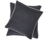 Set Di 4 Federe Per Cuscini In Lino Grigio 50x50 Cm - Per Divano E Outdoor