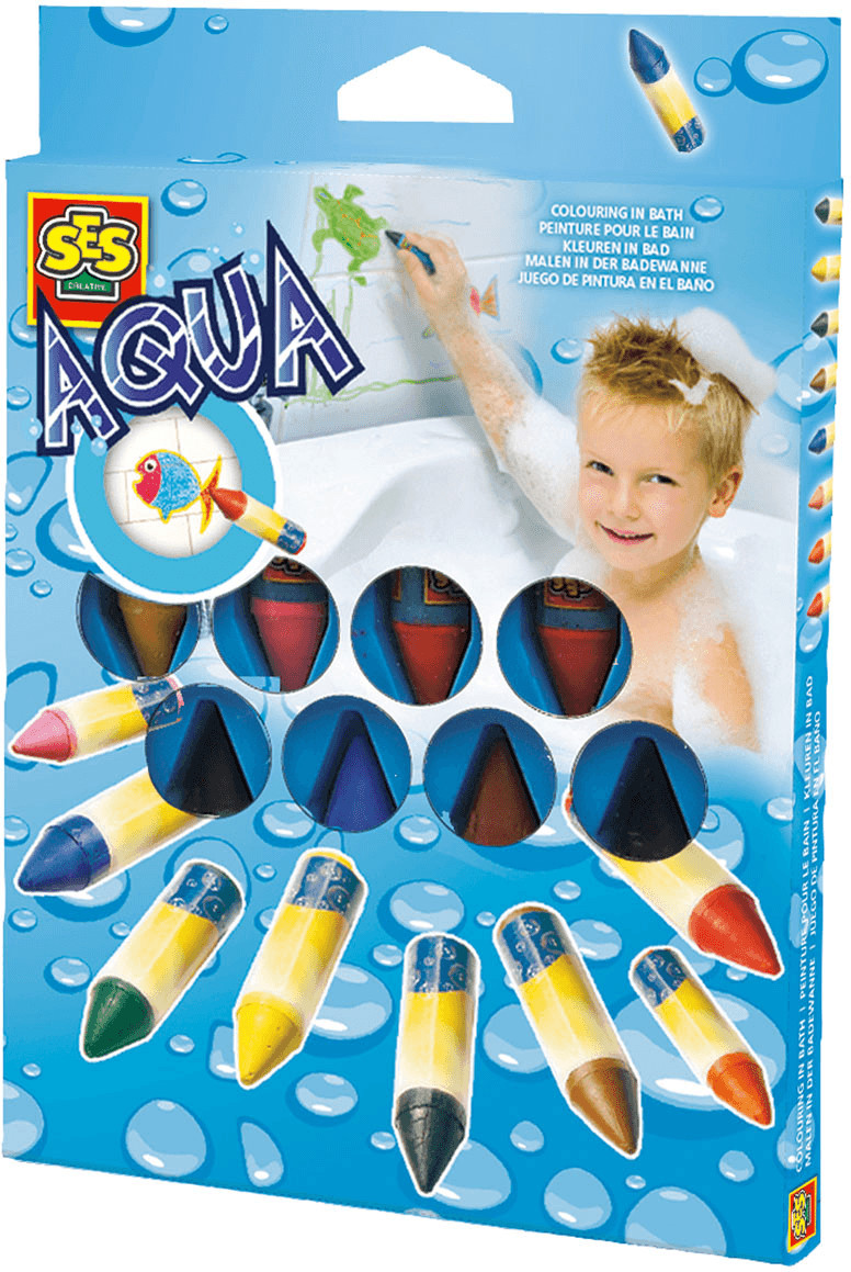 SES Creative 8 Crayons pastels pour le bain Aqua