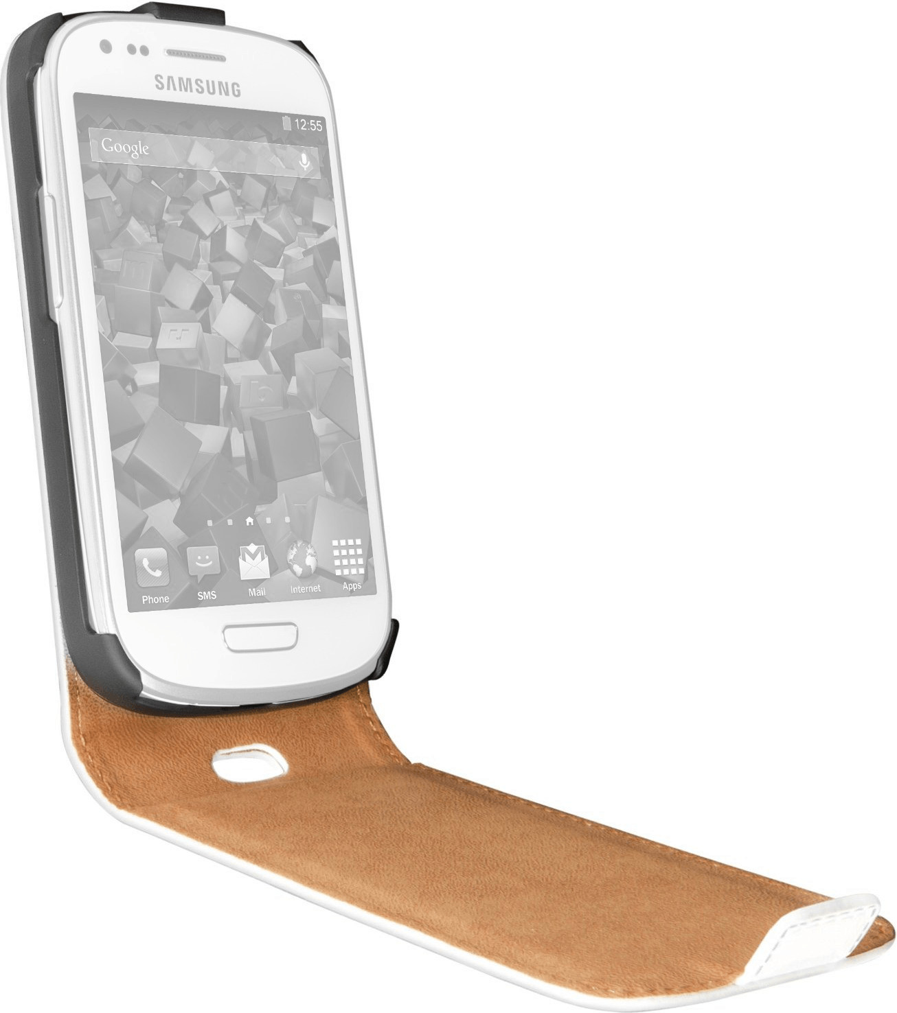 Mumbi Flip Case blanc (Samsung Galaxy S3 mini)