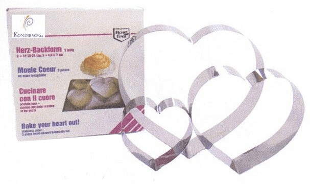 LARES Baking Frame Heart 3-Pieces