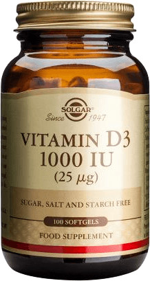 Solgar Vitamin D3 1000IU Softgels (100 pcs)