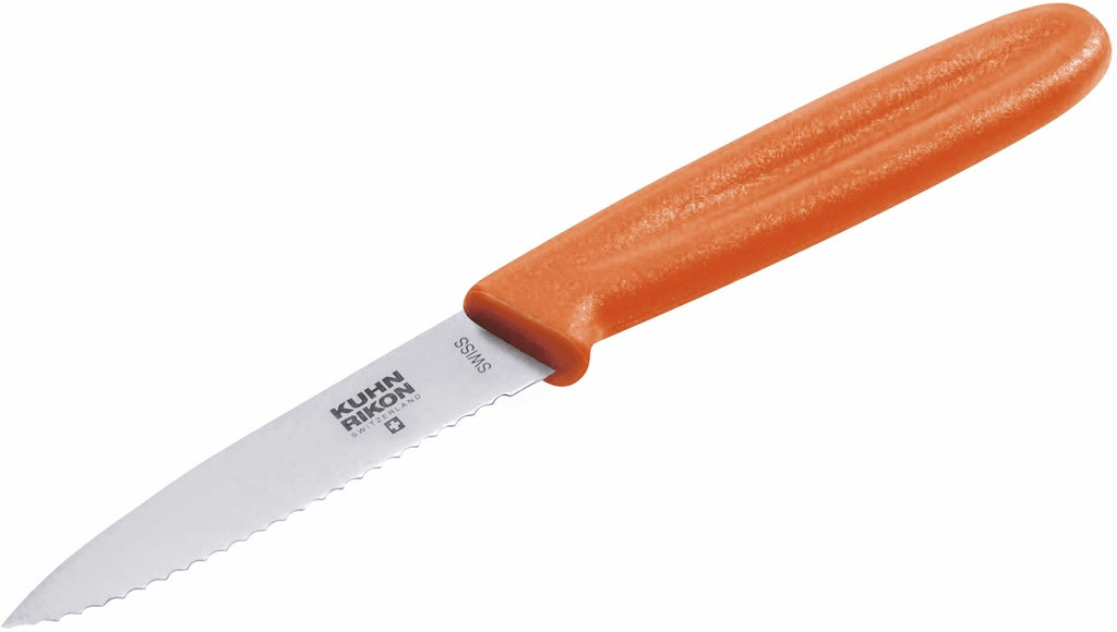 Kuhn Rikon Couteau à légumes Dentèle orange