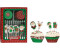 Premier Housewares Christmas Cupcake Cases and Toppers Set - 48 Piece