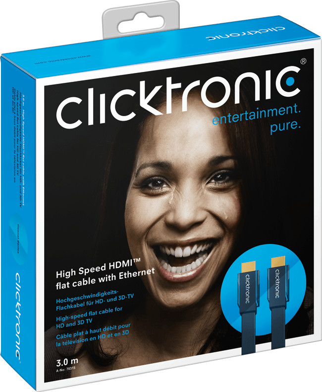 Clicktronic Casual High Speed HDMI Flat Cable with Ethernet