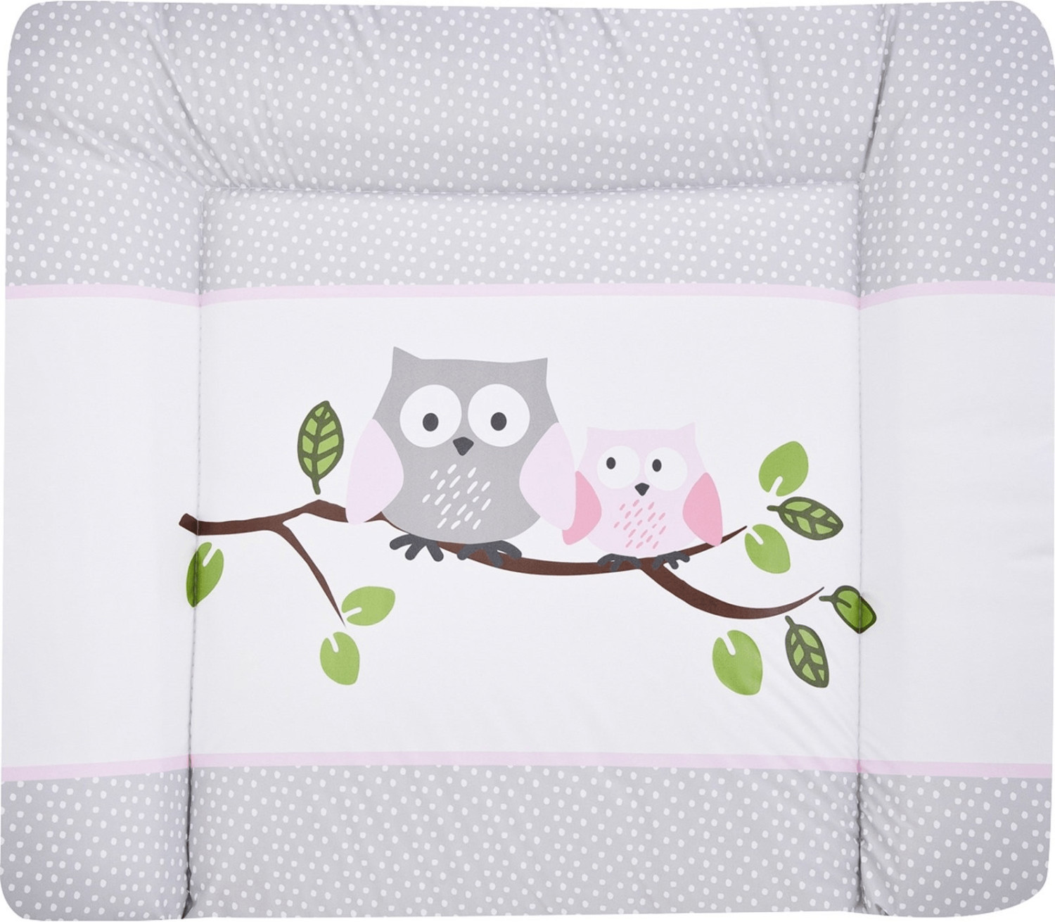 Julius Zöllner Matelas à langer Softy 75 x 85 cm Petit hibou rose