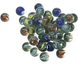 10 Billes En Verre œil De Chat - 9 Billes + 1 Calot | Lot De Billes Décoratives Pour Décoration, Jeu Ou Bricolage