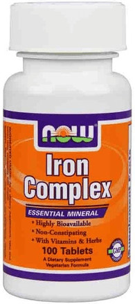 Now Foods Iron Complex Tablets (100 pcs)