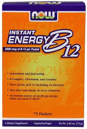 Now Foods Instant Energy B-12 Powder Packets (75 pcs)