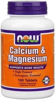Now Foods Magnesium & Calcium Tablets (100 pcs)