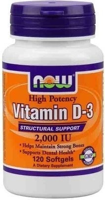 Now Foods Vitamin D-3 2000iu Softgels (120 pcs)